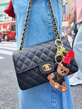 Load image into Gallery viewer, Hand-painted Super Fan Teddy Bag Charm + Keychain