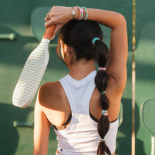Load image into Gallery viewer, "Rally" Pickleball with Pink &amp; Green Hair Tie Bracelets: Medium