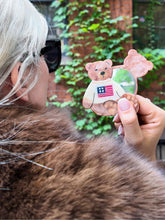 Load image into Gallery viewer, Hand-painted Americana Teddy Compact Mirror | Eco-Friendly