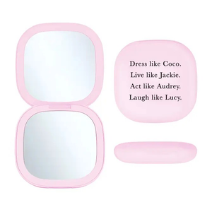 LED Compact Mirror (Pink) - Dress Like Coco