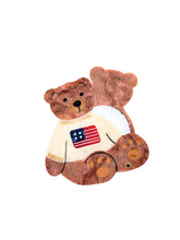 Load image into Gallery viewer, Hand-painted Americana Teddy Compact Mirror | Eco-Friendly