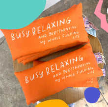 Load image into Gallery viewer, Overthinking my life lavender eyebag