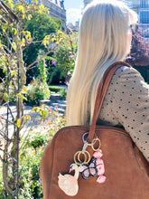 Load image into Gallery viewer, Hand-painted Candy Bag Charm + Keychain | Eco-Friendly: Beige