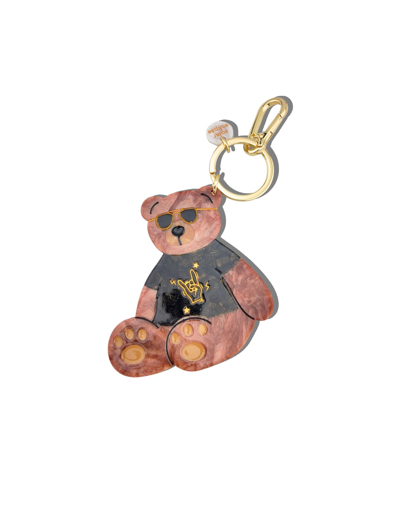 Hand-painted Super Fan Teddy Bag Charm + Keychain