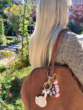 Load image into Gallery viewer, Hand-painted Candy Bag Charm + Keychain | Eco-Friendly: Beige