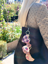 Load image into Gallery viewer, Hand-painted Americana Teddy Bear Bag Charm + Keychain