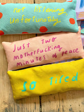 Load image into Gallery viewer, SO TIRED lavender eyebag