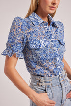 Load image into Gallery viewer, Blue Mina Blouse