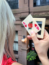 Load image into Gallery viewer, Hand-painted Ace of Hearts Compact Mirror | Eco-Friendly