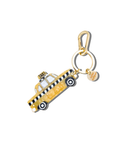 Load image into Gallery viewer, Hand-painted Taxicab Bag Charm &amp; Keychain | Eco-Friendly