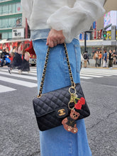 Load image into Gallery viewer, Hand-painted Super Fan Teddy Bag Charm + Keychain