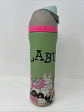 Load image into Gallery viewer, Labubu Printed Owala Bottle – Exciting Macaron Design: White / Black Cap