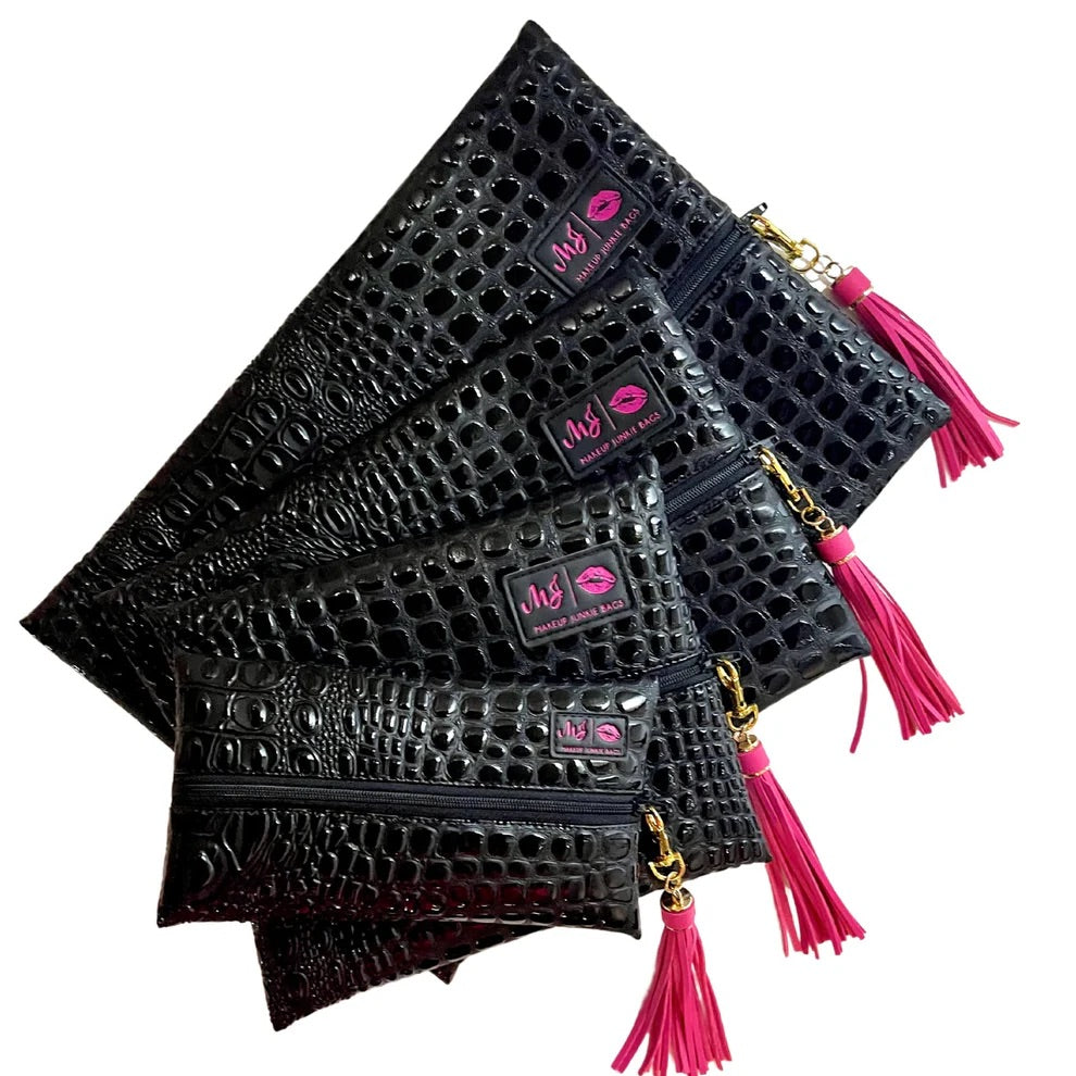 Makeup Junkie Bags Bubble Gator Onyx – Dazzled!