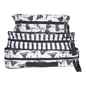 Black and White 3 Piece Packing Cube Set